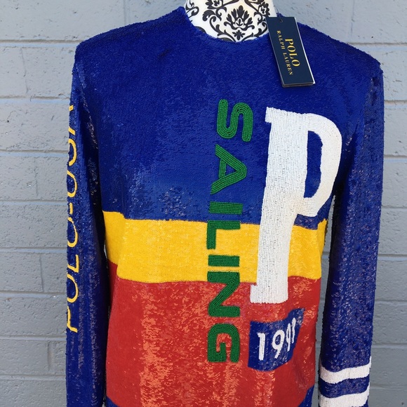 Polo Ralph Lauren CP-93 Sequined Shift Dress NWT - Picture 5 of 11